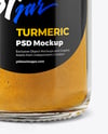 Glass Spice Jar with Turmeric Mockup
