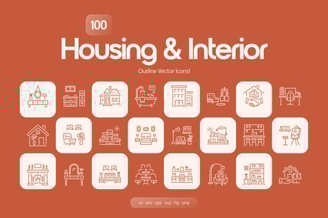 Housing and Interior Icons Set