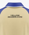 Men's Raglan Polo Shirt Mockup - Back View