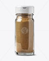 Clear Glass Jar with Ground Cumin Mockup