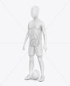 Kids Soccer Kit w/ Mannequin Mockup - Half Side View