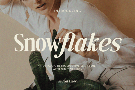 Snow Flakes - Nostalgic Serif Font - Magazine font