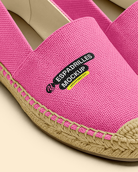 Pair of Women's Espadrilles Mockup