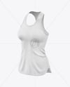 Women's Ribbed Tank Top Mockup - Half Side View