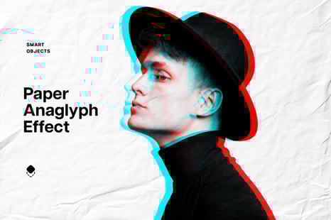 Anaglyph Crumpled Paper Photo Effect - Add-Ons