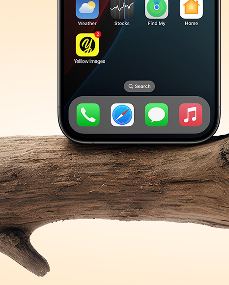 Apple Iphone on the Branch Mockup