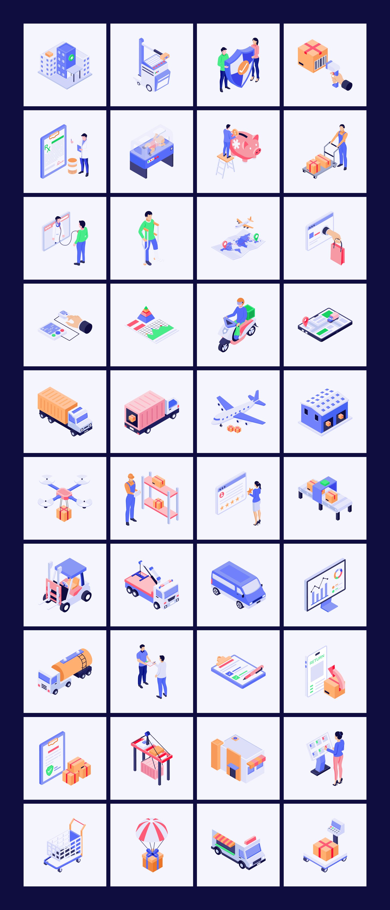 Everyday Isometric Icons Bundle