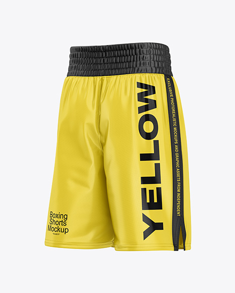 Boxing Shorts Mockup - Half Side View - Team mockup