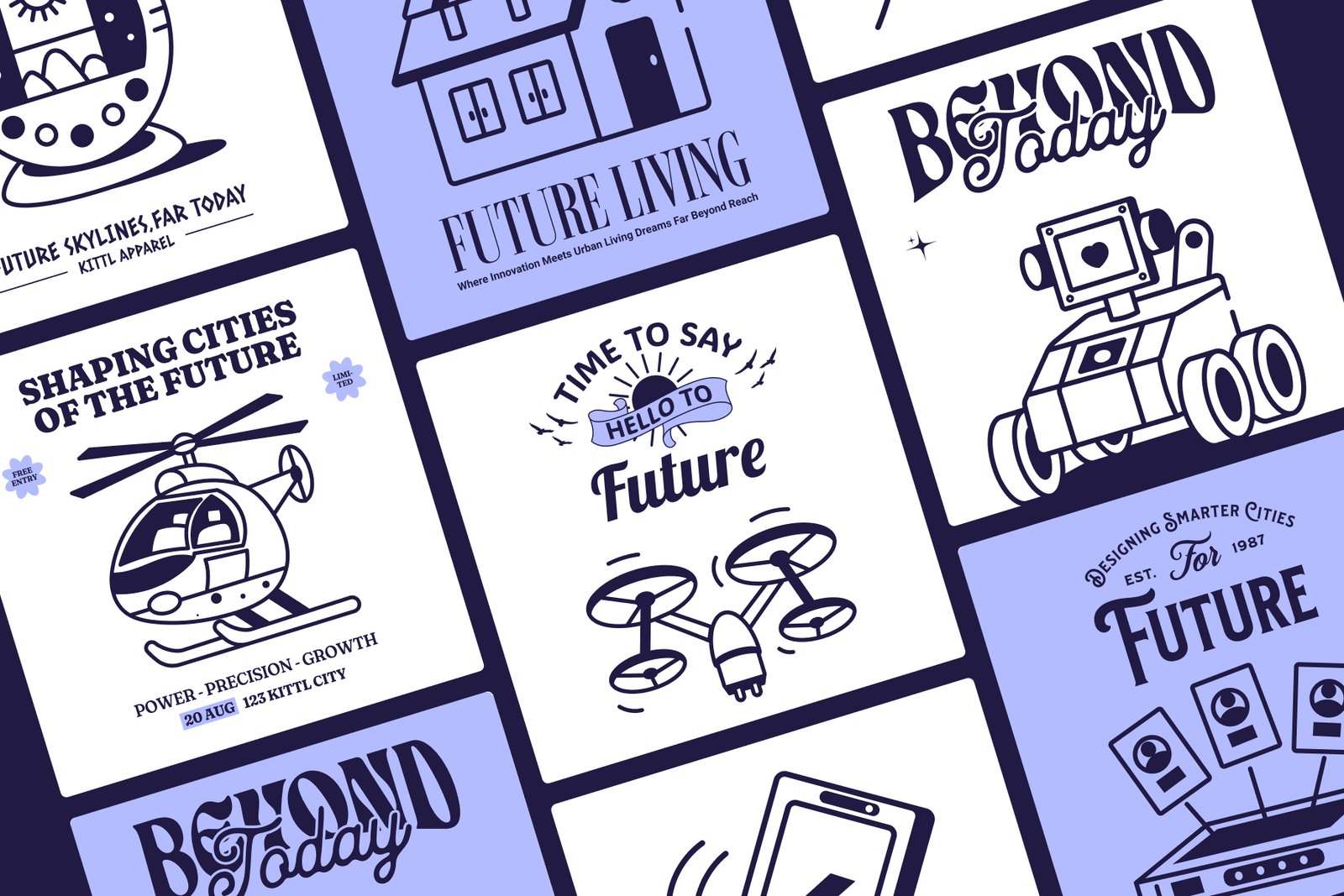 Future City Drawing Art Set