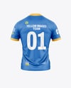 Crew Neck Rugby Jersey Mockup - Back View