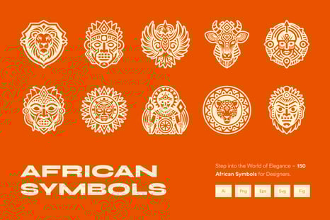 African Symbols Collection - Culture clipart