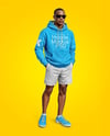Black Man Wearing a Hoodie and Sunglasses Mockup
