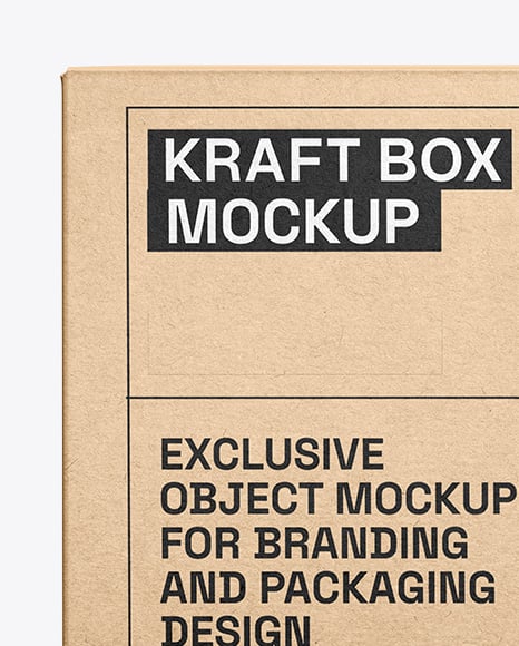 Kraft Box Mockup - Front View