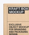 Kraft Box Mockup - Front View