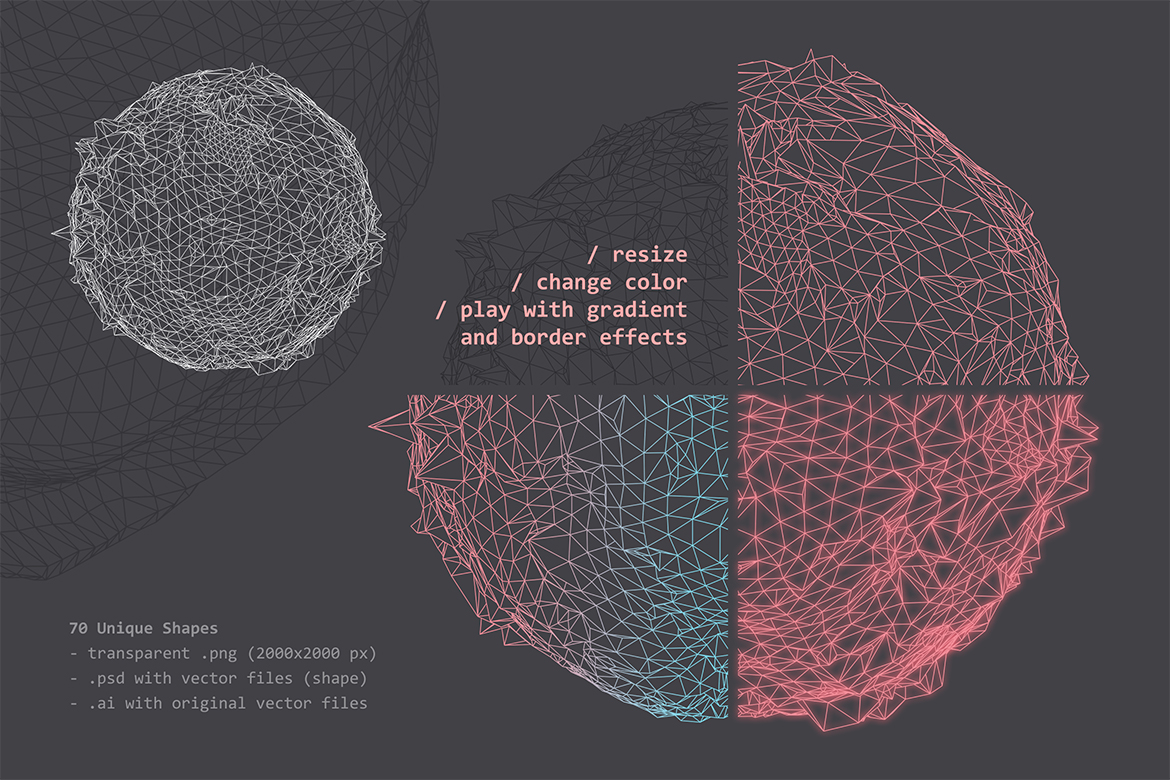 Sphere Wireframe Shapes