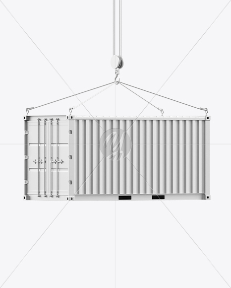 Hanging Shipping Container Mockup