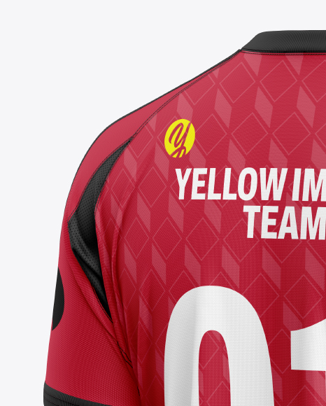 Soccer Kit Mockup - Back Half Side View