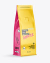 Glossy Coffee Bag Mockup - Half Side view