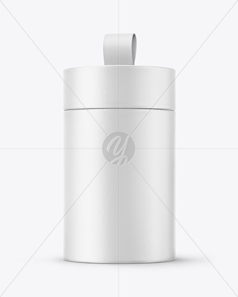 Matte Paper Tube with Pull Tab Mockup