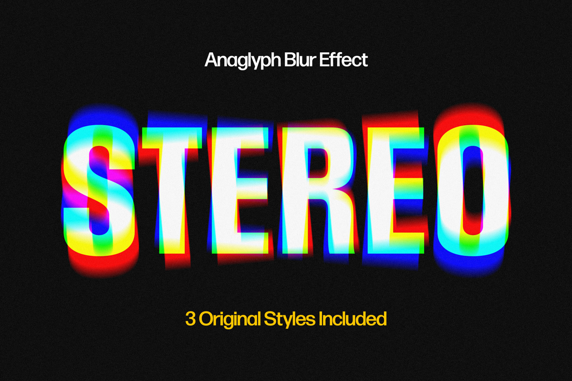 Anaglyph Blur Text Effect