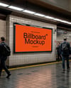 Billboard in the Subway Mockup