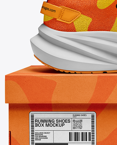 Running Shoe on Box Mockup