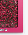 Milk Chocolate Bar with Raspberry Slices Mockup
