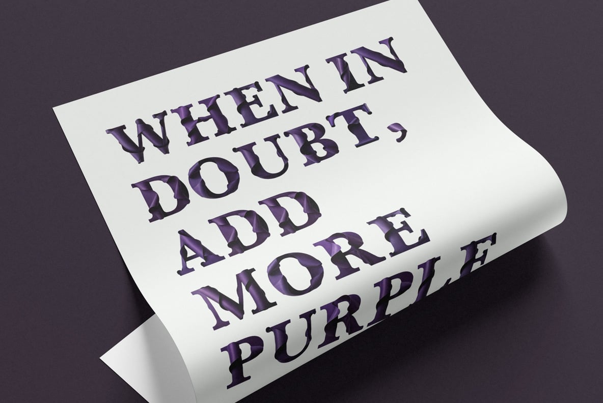 Purple Paper Font