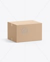 Cardboard Box Mockup – Half Side View