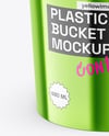 Metallized Plastic Bucket Mockup