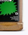 Plastic Square Jar with Ground Cumin Mockup