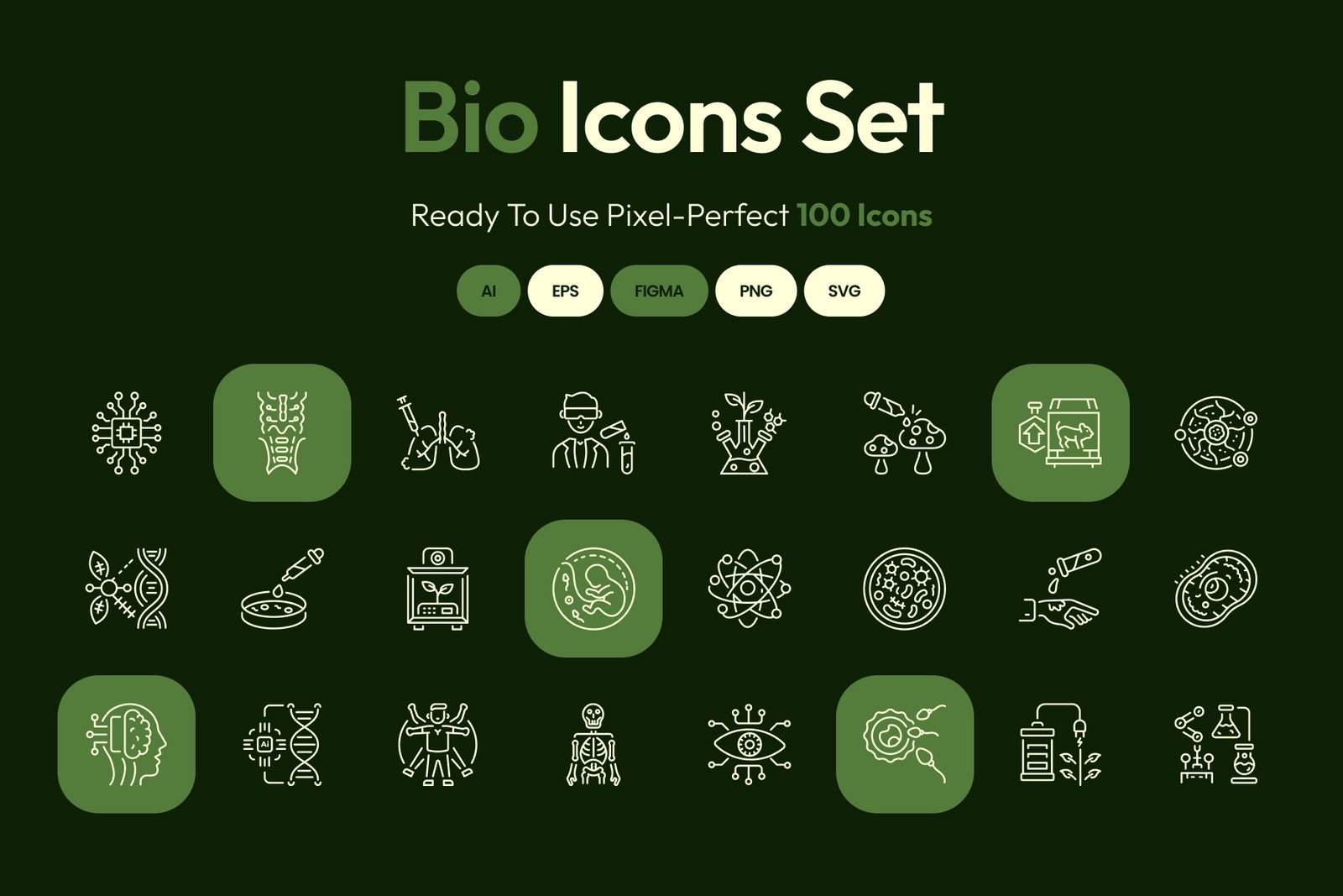 Bio Icons Art Set