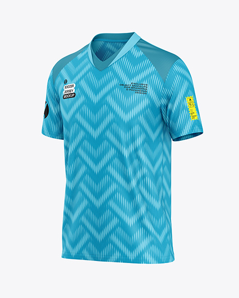 Soccer Jersey Mockup - Half Side View - Apparel mockups