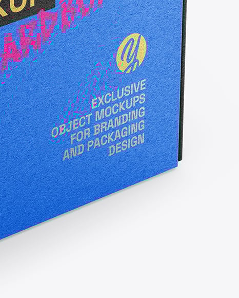 Kraft Paper Box with Plastic Handle Mockup
