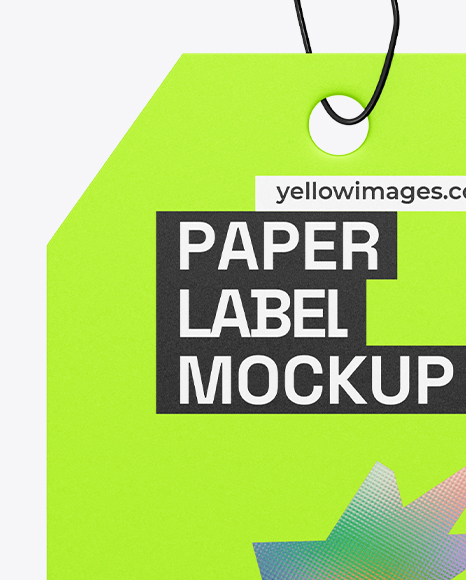 Paper Hang Tag Mockup – Front View