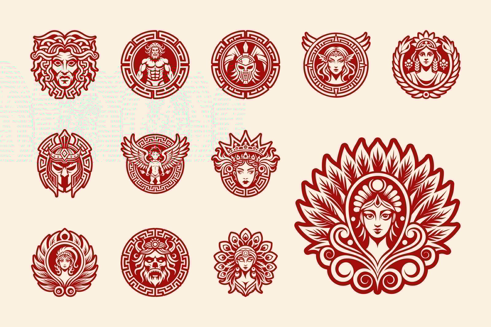 Greek God Symbols Set