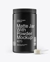 Matte Jar With Powder Mockup