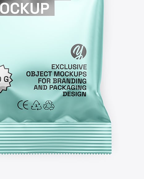 Matte Metallic Package Mockup