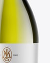Green Glass White Wine Bottle Mockup
