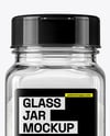 Square Plastic Jar with Fine Salt Mockup