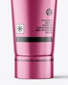 Metallic Cosmetic Tube with Box Mockup