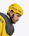 Man Wearing Full Ice Hockey Kit Mockup