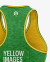 Women's Melange Tank Top Mockup - Back View