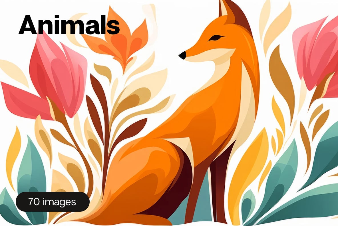 Animals - 70 illustrations