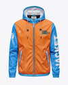 Hooded Windbreaker Jacket Mockup - Front View