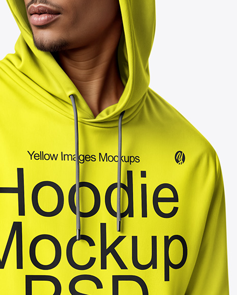 Black Man Wearing a Hoodie and Pants Mockup