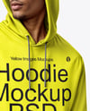 Black Man Wearing a Hoodie and Pants Mockup