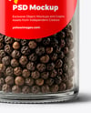 Spice Jar with Whole Black Pepper Mockup