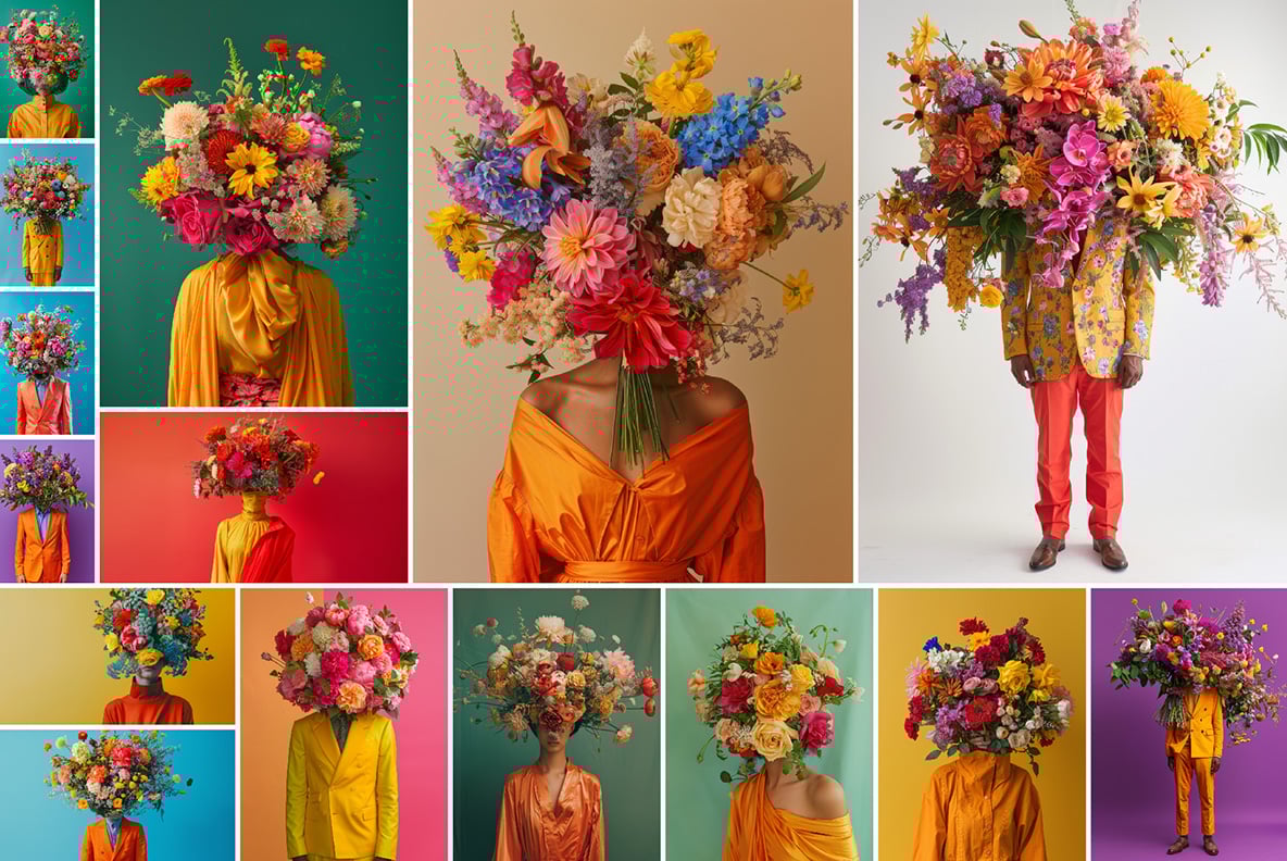 Head bouquet - 42 images