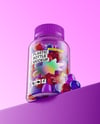 Plastic Bottle with Gummies Mockup